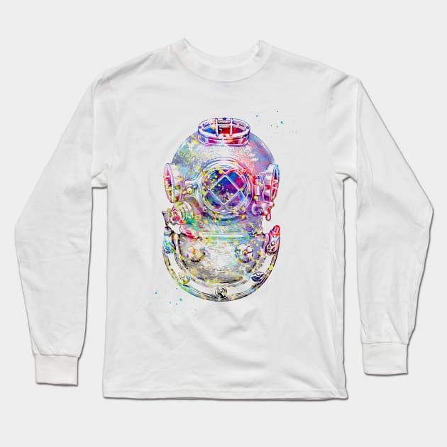 Diving helmet Long Sleeve T-Shirt by erzebeth